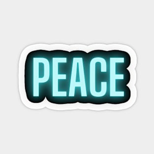 peace blue glowing design Sticker